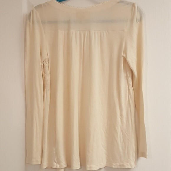 Princess Vera Wang Cream Blouse Peasant Top - Picture 3 of 4